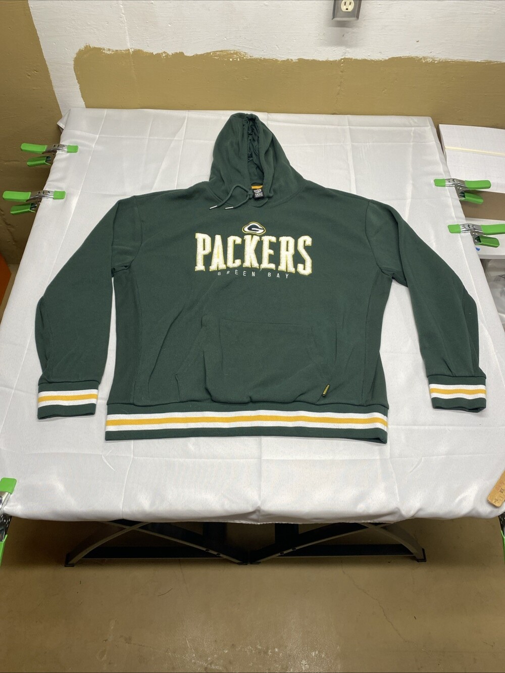 NFL Team Apparel Green Bay Packers Hoodie Size Extra Large! Green/Gold!